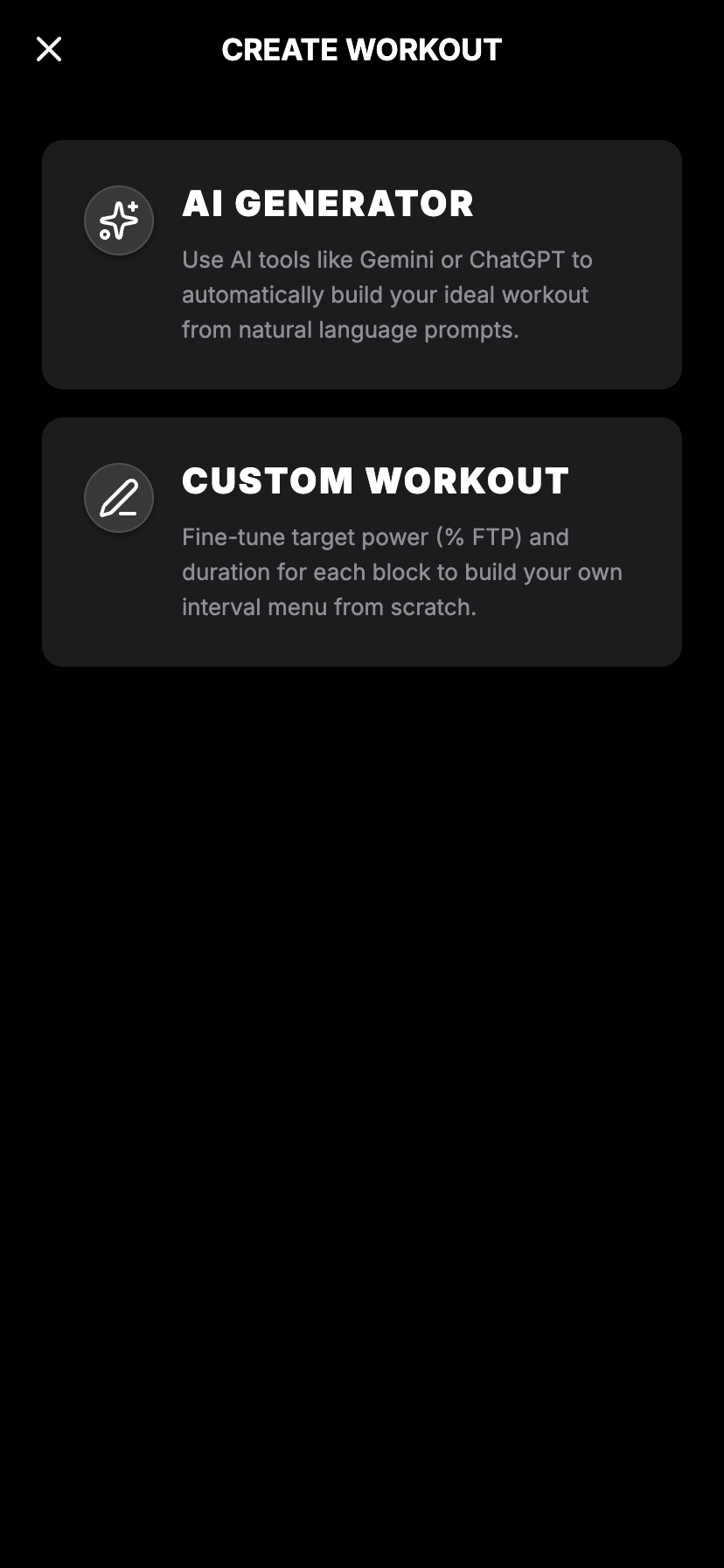 Workout builder