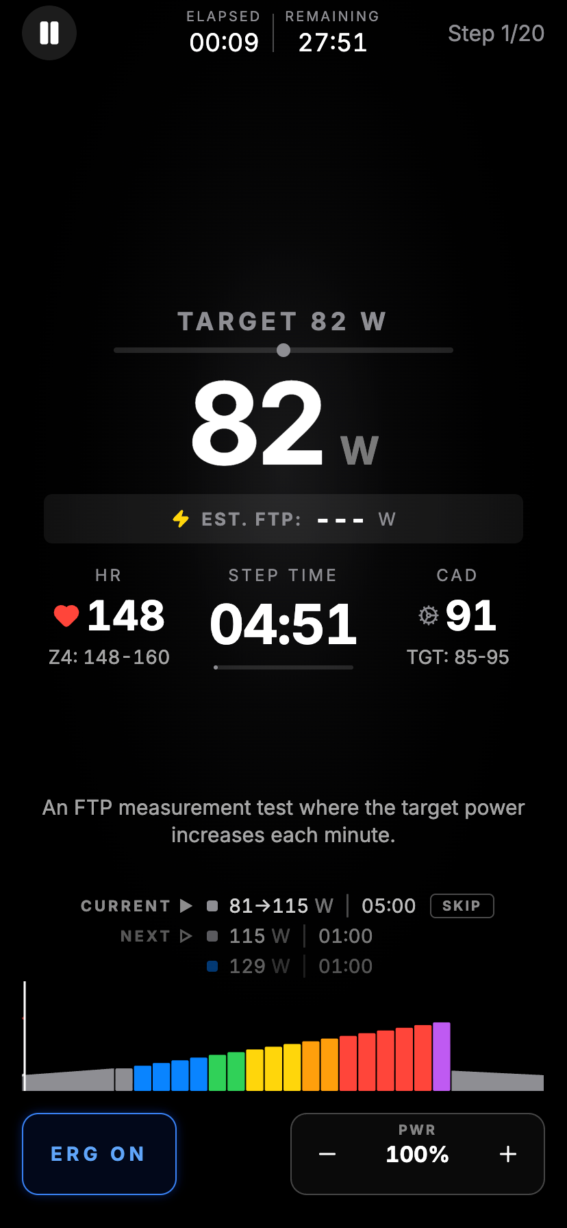 Workout in progress